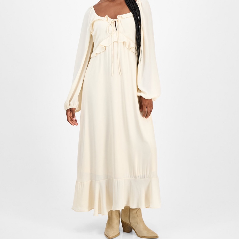 And Now This Ruffle Long-Sleeve Maxi Dress